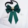 Pajarita Decorativa Negra para Mujer Camisa de Mujer Estilo Preppy Cuello Broche Flor Pin Accesorio Jk Lazo
