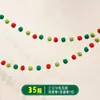 Decoraciones de Año Nuevo y Navidad, Guirnaldas de Pompones, Guirnaldas de Bolas de Felpa, Decoraciones Colgantes para Fiestas, Decoraciones de Fondo para Arreglos de Cumpleaños Infantiles