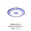Plato de porcelana azul y blanco de 8 pulgadas 9 pulgadas plato plano plato hondo plato de hotel restaurante vajilla de melamina plato redondo de hueso plato azul y blanco