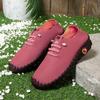 Transfronteiriço Plus Size Primavera 2023 Tendão de Boi Solado Macio Confortável Antiderrapante Sapatos de Mãe Solado Plano Um Pedal Super Macio Não Cansa