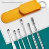 Kit de Limpador de Ouvido, Nova Ferramenta de Limpeza de Ouvido em Aço Inoxidável, Colher de Ouvido Espiral para Crianças, Limpador de Ouvido para Adultos