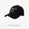 Gorra de Béisbol Bordada con Lazo Dulce Estilo Coreano para Mujer, Visera Suave, Simple y Versátil para Viajes Diarios y Fotografía, Gorra de Sol Femenina