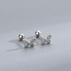 Pendientes de Plata de Ley S925 Mariposa Hueca con Cierre de Rosca Hebilla de Rosca Estilo Mori Japonés-Coreano Elegante Chapado en Oro de Entrada Lujo Estilo ins para Mujer