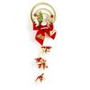 Accesorios de decoración navideña plateado de plástico tres anillos cruz de hierro cuerda de campanas colgantes para árbol de Navidad venta al por mayor
