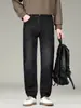 Ropa de Hombre Fengshe / 2026 Otoño-Invierno Nuevo Vaqueros de Negocios Gruesos Elásticos de Pierna Recta Estrecha Pierna Ancha