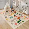 Tapete de Engatinhar Infantil Desenho Animado Fofo, Tapete para Sala de Estar, Quarto, Cabeceira da Cama, Tapete de Chão Antiderrapante e Resistente a Manchas, Tapete Completo de Grande Área