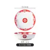 Cuenco Cerámico Estilo Hunan para Saltear, Plato Auspicioso y Deseoso para Saltear, Utensilios de Cocina, Cuenco Bajo Estilo Jiangxi, Uso Comercial