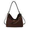 Mochila Tote para Estudiante para Clase 2025 Estilo Coreano Otoño e Invierno Moda Retro Gran Capacidad Bolso de Hombro Bolso Debajo del Brazo para Mujeres