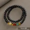 Pulsera de madera de sándalo Shen Guibao de un solo o doble círculo, diseño de nicho DIY, pulsera para hombre y mujer, accesorios, cuentas de Buda, joyería Wen play