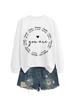 Sudadera de Amazon para Mujer con Estampado de Letras Casual para Otoño e Invierno, Cuello Redondo, Manga Larga, Muy Resistente y Sorprendente