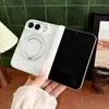 Aplicable a Funda Protectora Anti-caídas de Cobertura Total Plegable para Apple, Funda para Teléfono con Acabado Mate tipo Piel Duo para iPhone con Soporte Magnético Giratorio