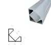 Luz Lineal LED Triangular de Ángulo Recto para Techo Suspendido, Ranura en Techo, Esquina de Techo, No Requiere Ranurado, Gabinete, Forma V de 45 Grados, Ranura de Aluminio de 90 Grados