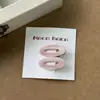 Pinza para el pelo de ácido acético hueca ovalada con etiqueta dorada estilo coreano, pinza para flequillo de color sólido retro de alta calidad, pinza lateral para cabello suelto