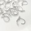 Gancho para la oreja simple con galvanoplastia de oro real de 14k que conserva el color, gancho para la oreja francés con anillo de rebote colgante, accesorios para aretes hechos a mano DIY