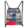 Nueva Bolsa de Cordón Infantil de Stitch Portátil Gran Capacidad Mochila para Estudiantes Bolsa de Almacenamiento para Exteriores Venta al por Mayor