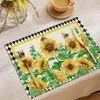 Jogos Americanos Modernos Minimalistas Amazon Restaurante Estampa Floral Toalha de Mesa Linho Resistente a Manchas Jogos Americanos Estilo Ocidental Jogos Americanos de Linho Sintético