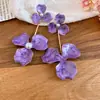 Pendientes de Flor de Esmalte Bohemio con Perla para Mujer Moda Estilo Vacacional Versátiles Pendientes de Botón Sentido del Diseño Accesorios de Pendientes de Nicho para Mujer