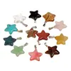 Pedra Natural Cristal Estrela de Cinco Pontas Lua Gota d'Água Olho de Cavalo Coração Cogumelo Hexágono Acessórios de Joia Pingente de Colar