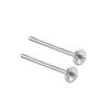 YB Yabun Gemstone Meio Furo Beads Pérola Orelha Titular Vazio Titular diy Jóias Acessórios 925 Prata Ear Stud Holder 25658