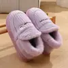 Zapatos de Algodón Cálidos Impermeables con Suela Gruesa de Felpa para Parejas de Invierno para el Hogar, Zapatillas de Algodón para Mujer y Hombre con Talón Cubierto