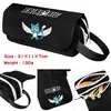 Fairy Tail Animación Artículos Circundantes Lienzo Estuche Portátil de Lápices Doble Capa Gran Capacidad Flip Almacenamiento Estuche de Lápices