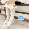 Calcetines Infantiles Lolita 2026 Verano Nuevo Estilo Malla Transpirable Encaje Decoración de Corazón Calcetines a Media Pantorrilla para Chicas JK