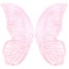 Encaje de malla bordado mariposa rosa beige par flor malla transparente fondo bordado DIY accesorios de encaje pieza de flor simétrica