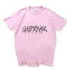 Camiseta de Manga Corta Estampada Estilo Oscuro Europeo y Americano Verano 2025 para Hombres y Mujeres Moda Casual Gótica para Parejas