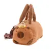 Bolsa de Peluche Capibara Lindo Capibara Bolso de Mano para Hombro Cruzado Bolsa de Barril de Peluche de Dibujos Animados para Niños