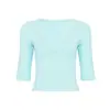 Tops Femininos Y2K Verão Europeus e Americanos Sexy Decote V Nicho Emagrecedor Cor Sólida Manga Curta Camiseta Simples Elegante Casual Versátil