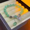 Nuevo Pulsera Estilo Chino para Mujer, Pulsera Étnica de Perlas, Tendencia Nacional Retro Joyería de Amistad Fábrica Mayorista Jade