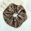 Luxo Leve Retrô Nicho PU Estampa de Leopardo Costura Garra Triangular Elástico de Cabelo Coque Grampo de Cabelo Corda de Cabelo Acessório de Cabelo