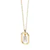 Artículo de Moda Caliente Transfronterizo: Collar con Alfabeto de 26 Letras con Colgante Incrustado de Circonita, Diseño Exquisito, Accesorio de Cadena para Clavícula Personalizado