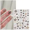 Pegatinas Transfronterizas para Uñas Nuevas Dulces Frescas Puro Deseo Chica Caliente Estampado de Leopardo Estrella Cruz Flor Micro Tallado Pegatinas para Uñas