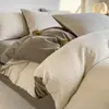 Conjunto de Roupa de Cama Jacquard de Luxo Leve em Gaze de Três Camadas 100% Algodão Quatro Peças, Capa de Edredom de Algodão Puro de Alta Qualidade, Lençol Confortável para Dormir, Roupa de Cama de Alta Qualidade