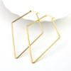 Pendientes geométricos sencillos de acero de titanio y acero inoxidable, nuevos y a la moda, con anillo exagerado, grandes, para mujer, venta directa de fábrica
