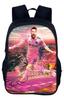 Mochila Messi Mundial de Fútbol Alrededores Mochila Escolar para Estudiantes Gran Capacidad Poliéster Mochila Reductora de Carga Bolsa para Computadora Dibujos Animados