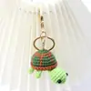 Colgante de muñeca hecho a mano a crochet colgante de tortuga de ganchillo de lana colgante de llavero tejido joyería para bolso