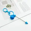 Novo chaveiro de metal em forma de sino DIY, chaveiro fofo com contas criativas, decoração de bolsa, pingente multicolorido atacado