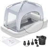Cama Inflable de PVC Engrosada con Tienda, Colchón Exterior Infantil, Colchón de Aire Portátil de 4 Lados para Acampada Familiar