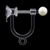 Clip de oreja de resina invisible para mujer, sin dolor, forma de U, artefacto sin oreja, material para joyería DIY, pendientes, convertidor de clip de oreja