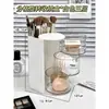 Caja de almacenamiento para esponjas giratoria a prueba de polvo tocador escritorio huevo de maquillaje soporte para lápiz de cejas cojín organizador de maquillaje labial