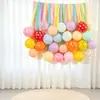 Borlas para globos, serpentinas de papel, papel crepé, fondo colorido para cumpleaños de bebé, decoración de jardín de infantes, decoración de fiesta