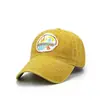 Gorra de béisbol vintage lavada con parche transfronterizo, personalidad, algodón, visera curva, gorra parasol, fábrica en stock, venta al por mayor