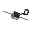 Motor Paso a Paso con Agujero Pasante Micro 28, Bifásico de Cuatro Cables, Motor Paso a Paso con Agujero Pasante Telescópico Frontal y Trasero 28