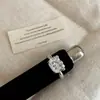 Anel de Gato com Laço de Zircônia Inspirado em Design para Mulheres, Anel Único, Doce, da Moda, Tendência Estilosa