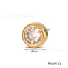 Acero Inoxidable Chapado al Vacío Oro 18K Redondas en U Perforadas Cuentas de Diamante 6mm Haoshi Decorativas DIY Collar Pulsera