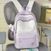 Mochila Doce Estrelada de Cor Contrastante Simples de Novo Estilo para Alunos do Ensino Fundamental e Médio, Fresca e Estilosa, Mochila de Alta Capacidade