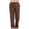 Pantalones para Hombre Transfronterizos 2025 Pantalones de Algodón y Lino Talla Grande para Hombre Listos para Usar Transpirables Absorbentes de Sudor Pantalones Básicos Casuales de Pierna Ancha