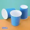 Taza de Papel de Colores DIY Taza Desechable Jardín de Infancia Color Puro Niños Material Creativo Taza de Papel Hecha a Mano Paquete Mixto Engrosado